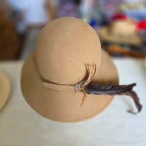 Tally Ho wool felt hat with feathers
